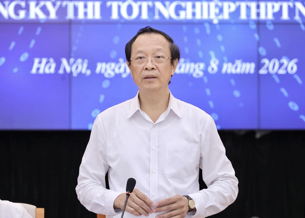 Thứ trưởng Phạm Ngọc Thưởng tại họp báo sáng 5/8. Ảnh: Moet
