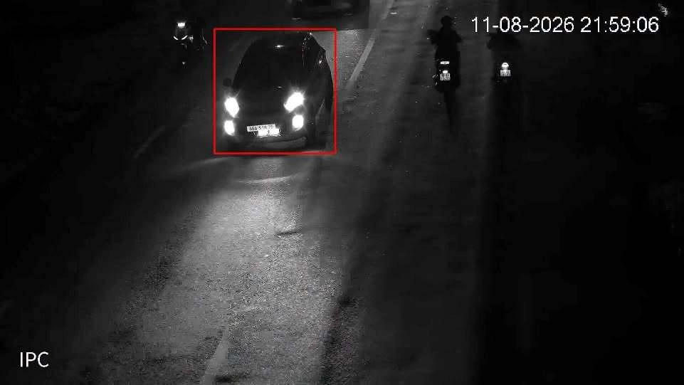 Xe vi phạm bị Camera AI phát hiện. Ảnh: CSGT Đồng Tháp