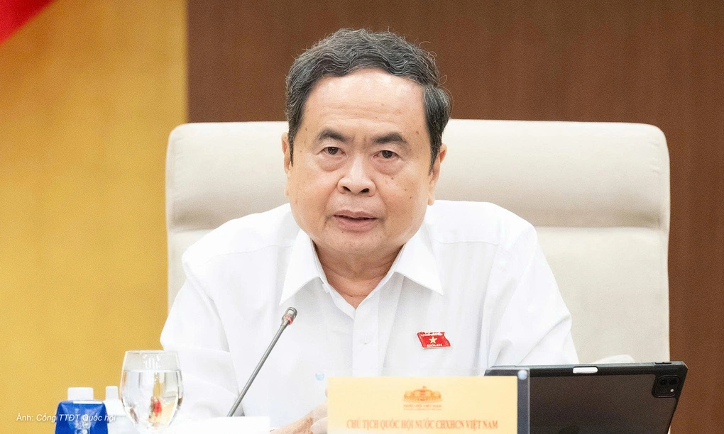 Chủ tịch Quốc hội Trần Thanh Mẫn cho ý kiến tại phiên họp chiều 20/8. Ảnh: Cổng thông tin Điện tử Quốc hội