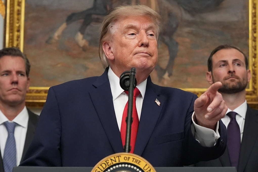 Tổng thống Mỹ Donald Trump tại Nhà Trắng ngày 19/8. Ảnh: AP