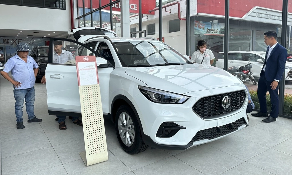 MG ZS đời 2025 tại một đại lý ở TP HCM. Ảnh: Phạm Trung