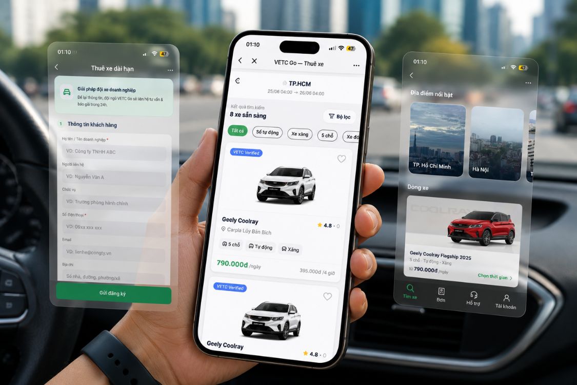 VETC thí điểm nền tảng cung cấp dịch vụ thuê xe tự lái - Ảnh 1