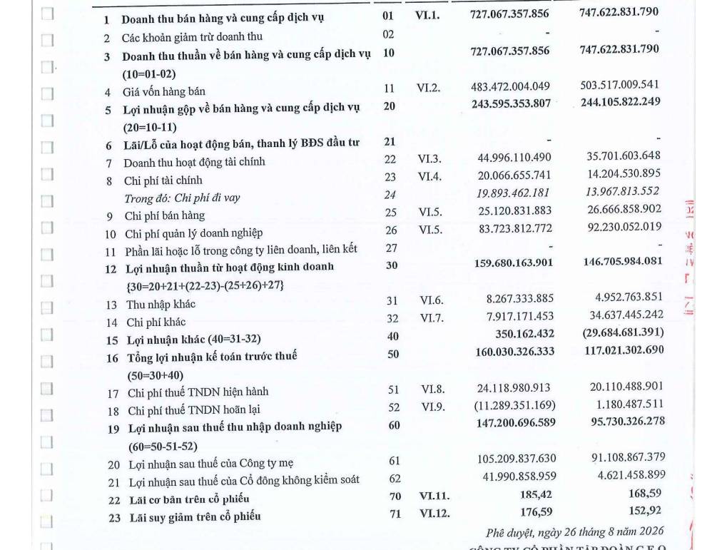 CEO báo lãi tăng gần 54% trong 6 tháng đầu năm, tiền giảm hơn một nửa - Ảnh 1