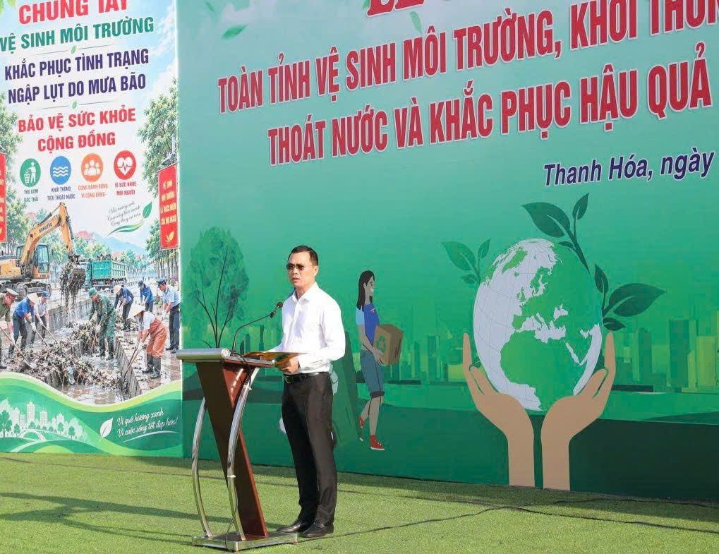 Thanh Hóa: Phát động phong trào bảo vệ môi trường, phòng chống dịch bệnh trong mùa mưa bão - Ảnh 1