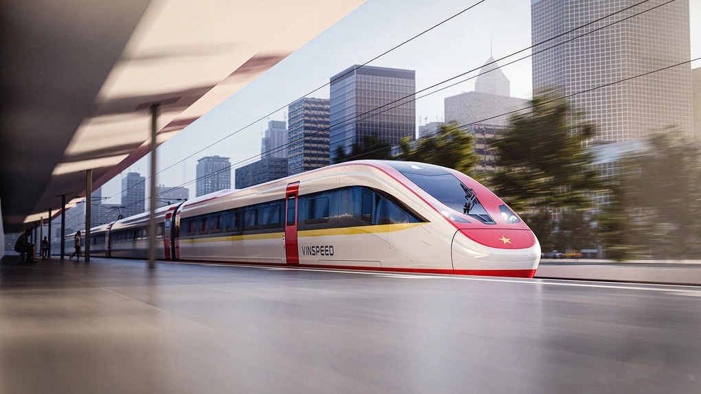 Minh họa tàu tốc độ cao của VinSpeed. Ảnh: VIC