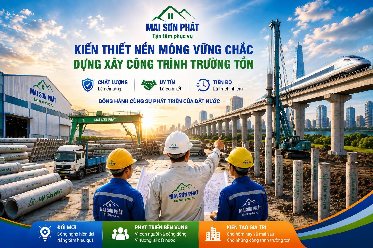 Mai Sơn Phát cung cấp và thi công ép cọc bê tông, báo giá theo từng công trình - Ảnh 1