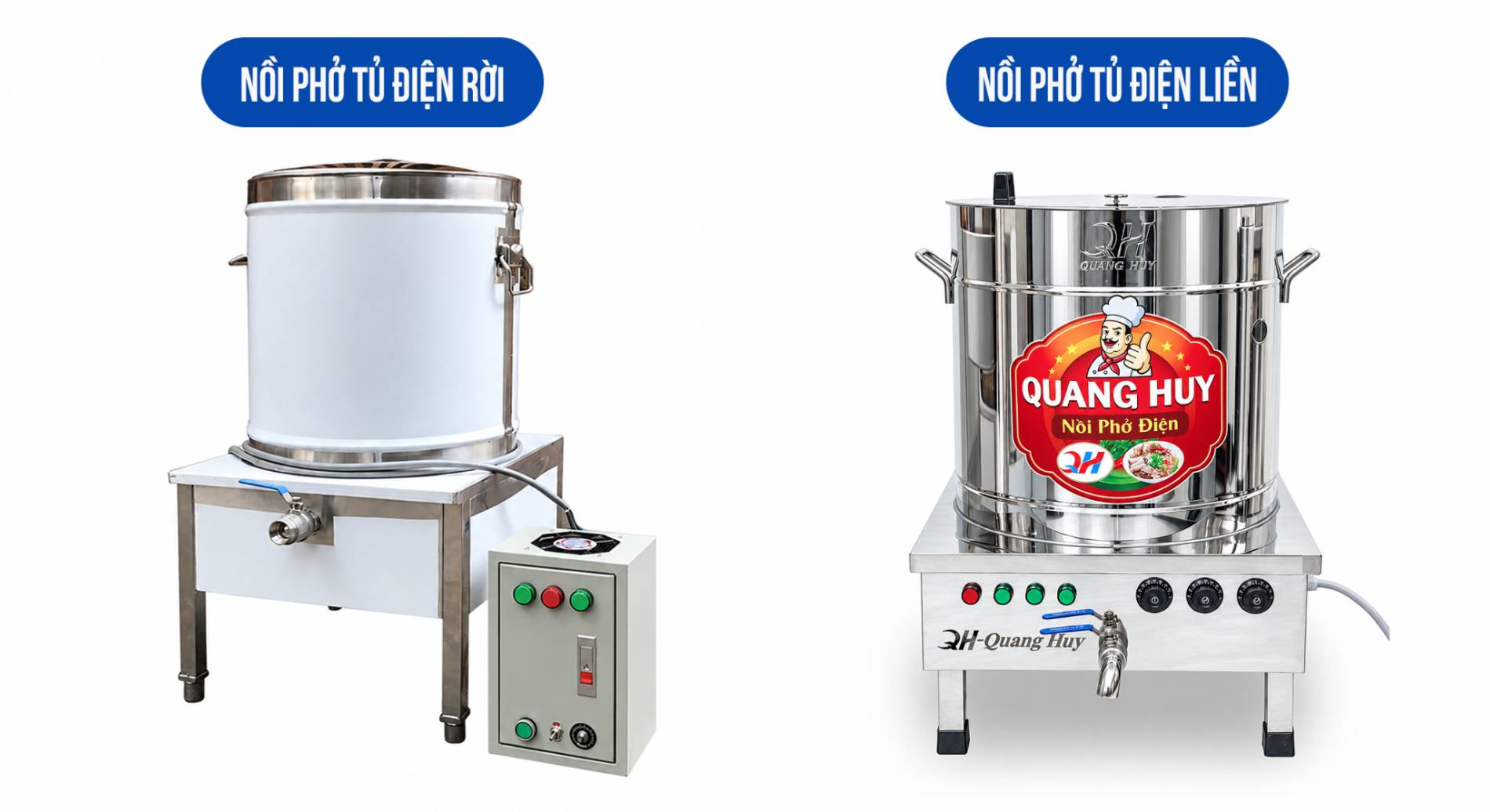 Nồi nấu phở điện liền hay tủ điện rời: Nên chọn loại nào? - Ảnh 1