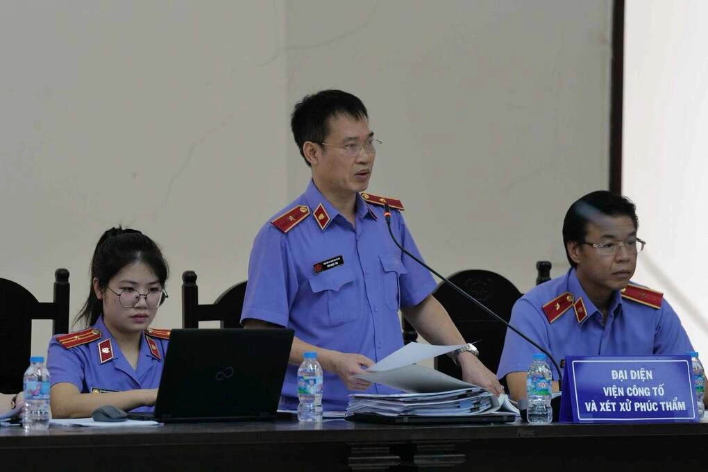 Đại diện cơ quan công tố tại phiên phúc thẩm. Ảnh: Ngọc Thành