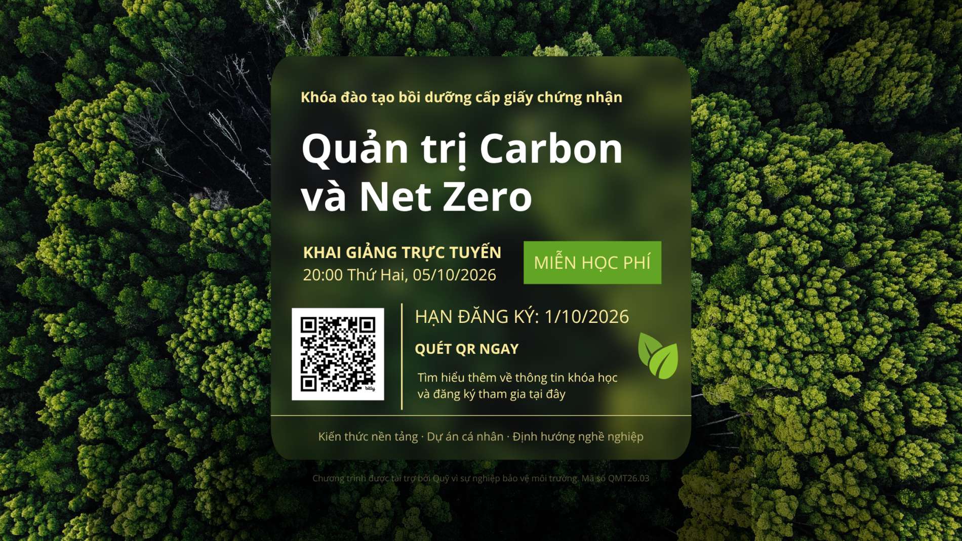 Mở đăng ký khóa bồi dưỡng miễn phí về quản trị carbon và Net Zero - Ảnh 1
