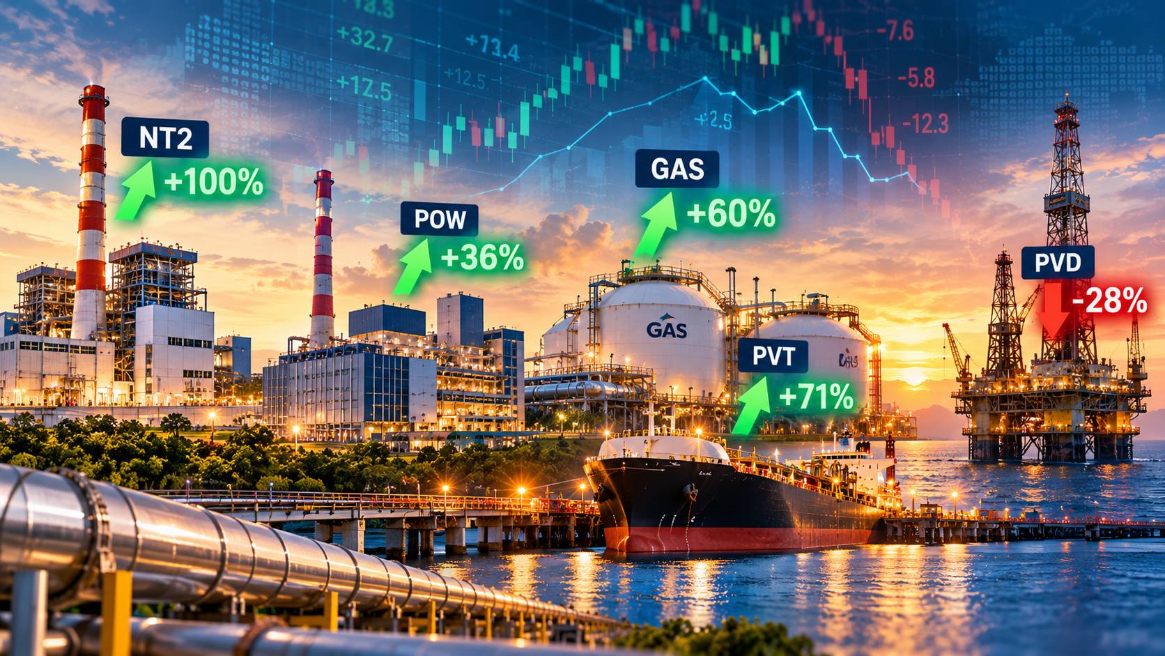SSI Research dự báo: Lợi nhuận nhóm năng lượng quý III phân hóa, NT2 tăng gấp đôi, PVD giảm 28% - Ảnh 1