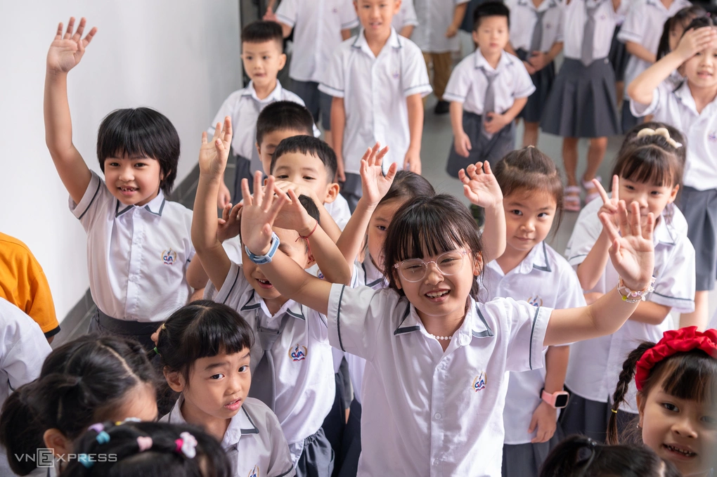 Học sinh tiểu học ở Hà Nội. Ảnh: Thế Bằng