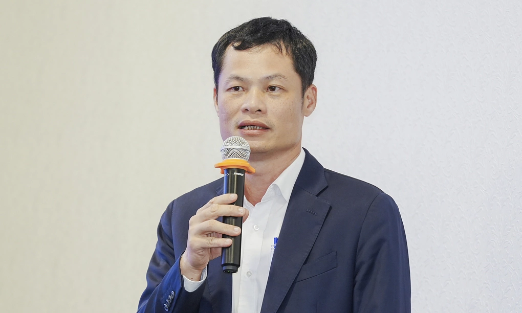 Ông Đỗ Quốc Hưng, Quyền Vụ trưởng Vụ Phát triển Thị trường Nước ngoài (Bộ Công Thương) tại buổi công bố sáng kiến Beyond Vietnam - Hàng Việt Cất Cánh chiều 3/9. Ảnh: TikTok Shop