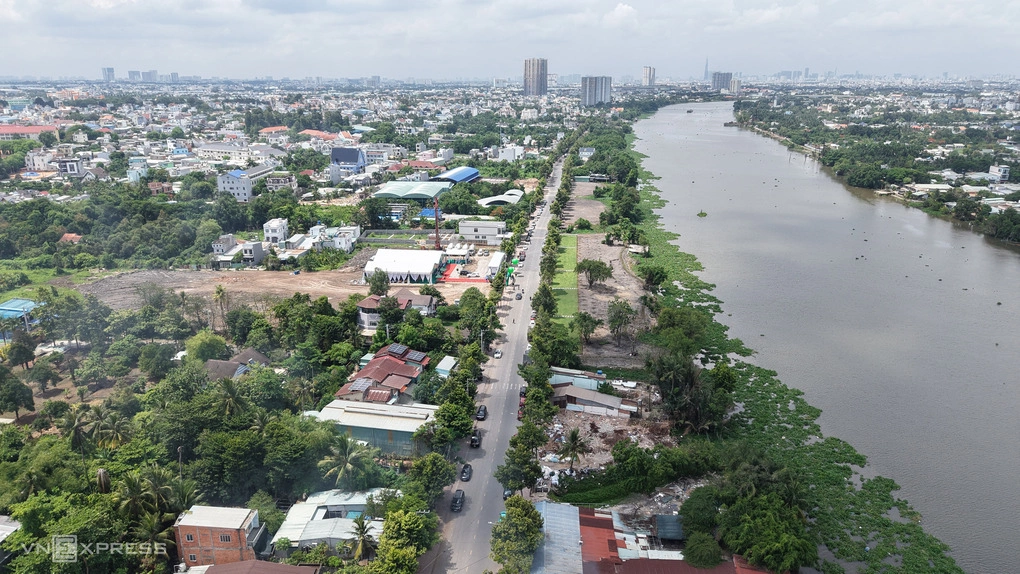 Hiện trạng đường ven sông Sài Gòn, đoạn qua tỉnh Bình Dương Cũ, tháng 5/2026. Ảnh: Quỳnh Trần