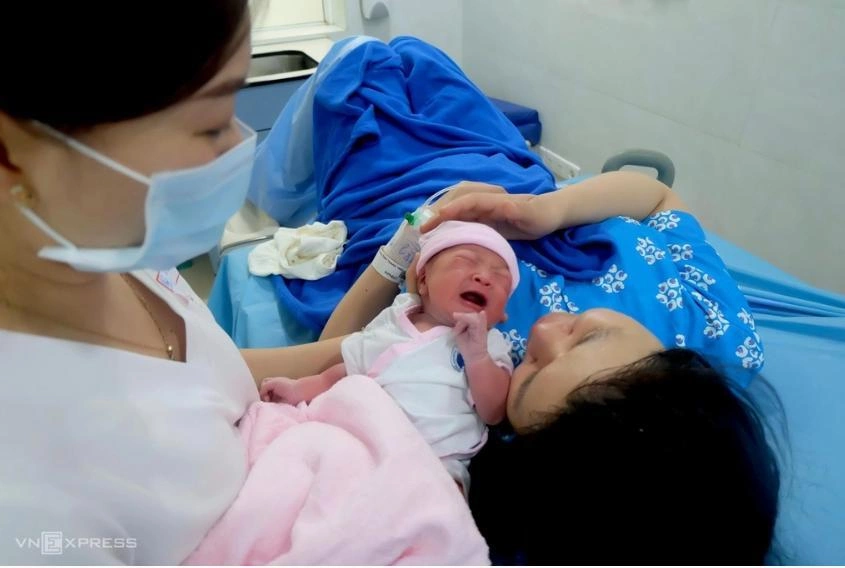Một em bé chào đời tại Bệnh viện Từ Dũ. Ảnh:Thi Quân