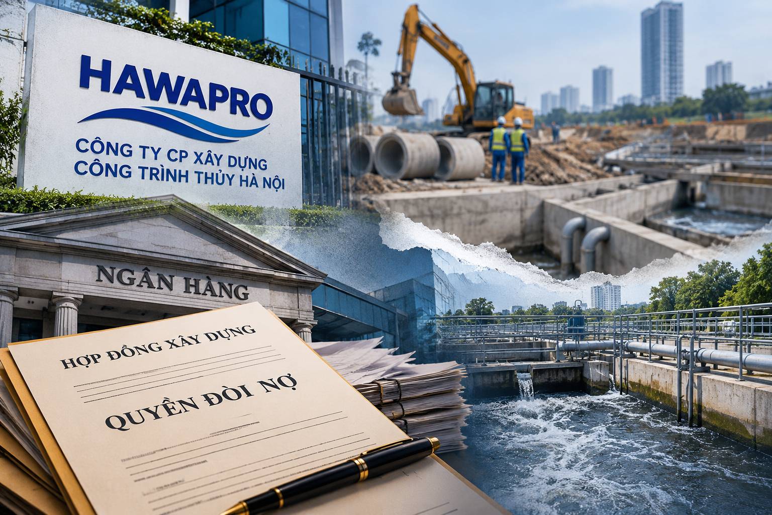 Chân dung Xây dựng Công trình Thủy Hà Nội: Hàng loạt gói thầu trăm tỷ và quyền đòi nợ thế chấp ngân hàng - Ảnh 1