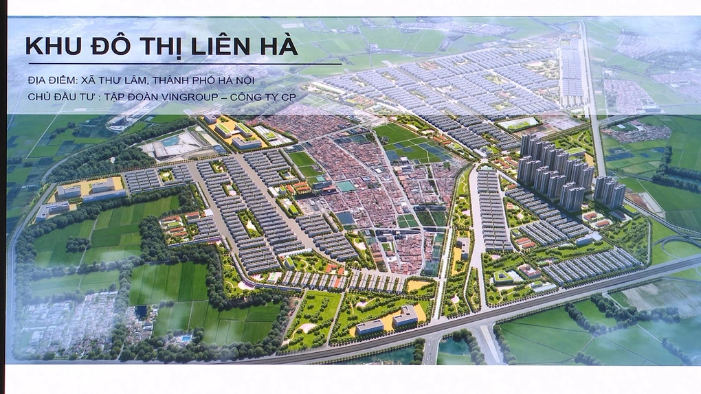 Phối cảnh dự án khu đô thị Liên Hà. Ảnh: UBND xã Thư Lâm