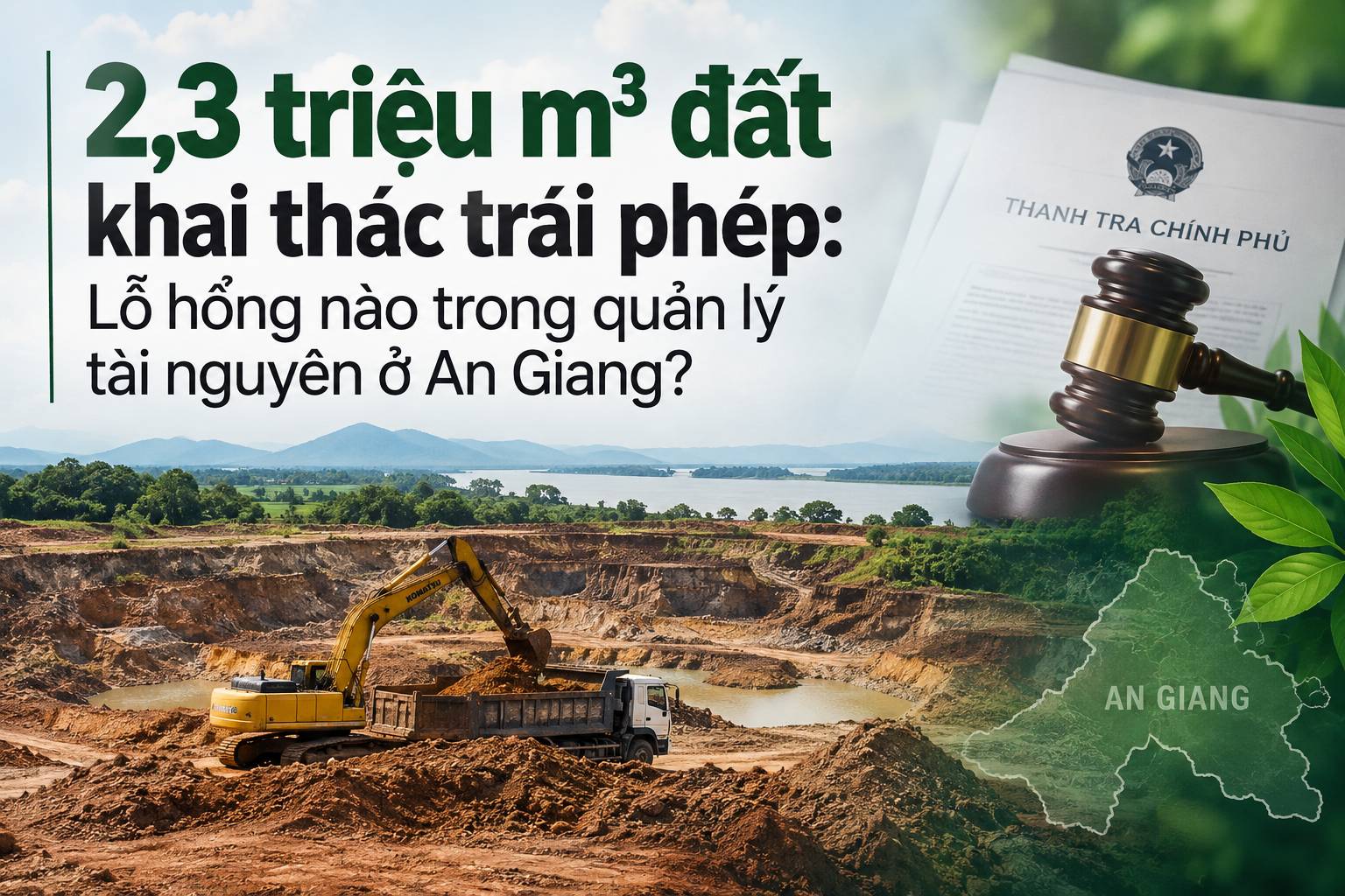 2,3 triệu m³ đất khai thác trái phép: Lỗ hổng nào trong quản lý tài nguyên ở An Giang? - Ảnh 1
