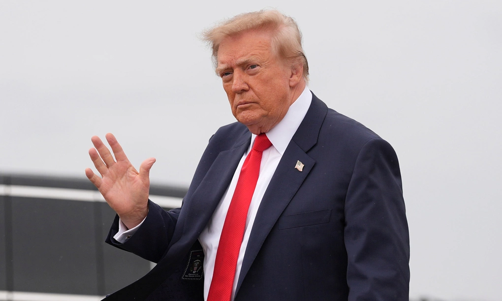 Tổng thống Mỹ Donald Trump tại căn cứ Fort Campbell, bang Kentucky ngày 10/10. Ảnh: AP