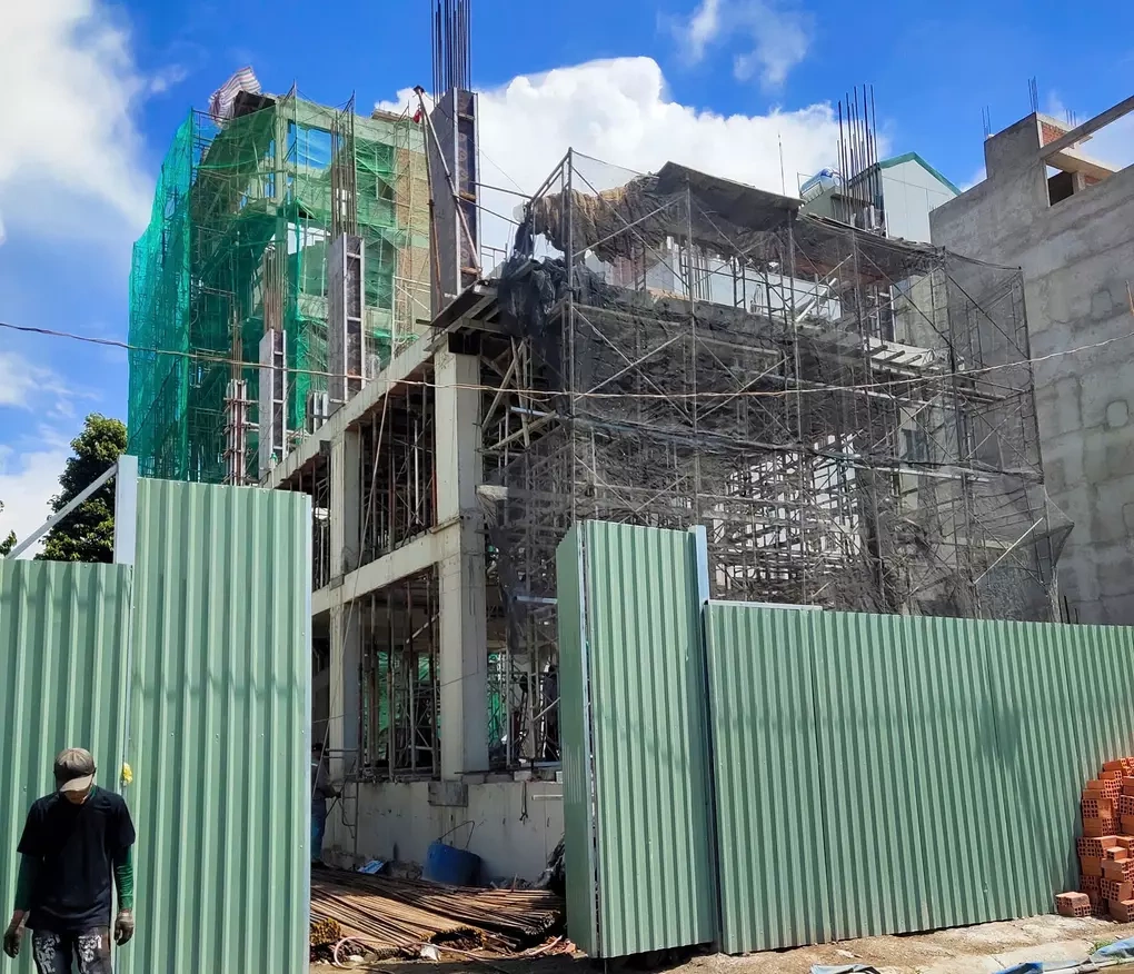 Một công trình xây dựng nhà ở tại TP HCM. Ảnh:Quốc Kiên