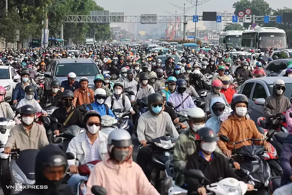 Ùn tắc trên đường Trường Chinh đoạn gần mũi tàu Cộng Hoà, tháng 9/2026. Ảnh: Quỳnh Trần