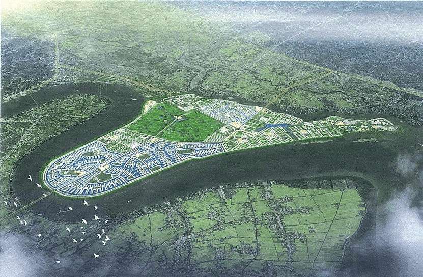Phối cảnh tổng thể Khu đô thị mới Long Hựu. Ảnh: Sở Tài chính Tây Ninh