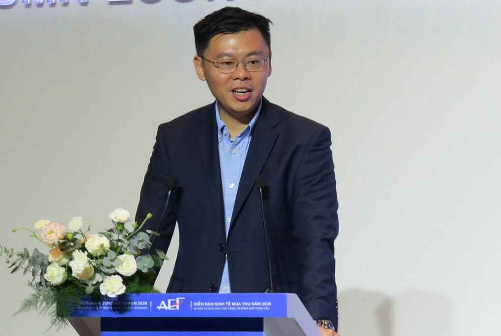 Phó chủ tịch UBND TP HCM Trương Minh Huy Vũ phát biểu sáng 26/10. Ảnh: AEF 2026