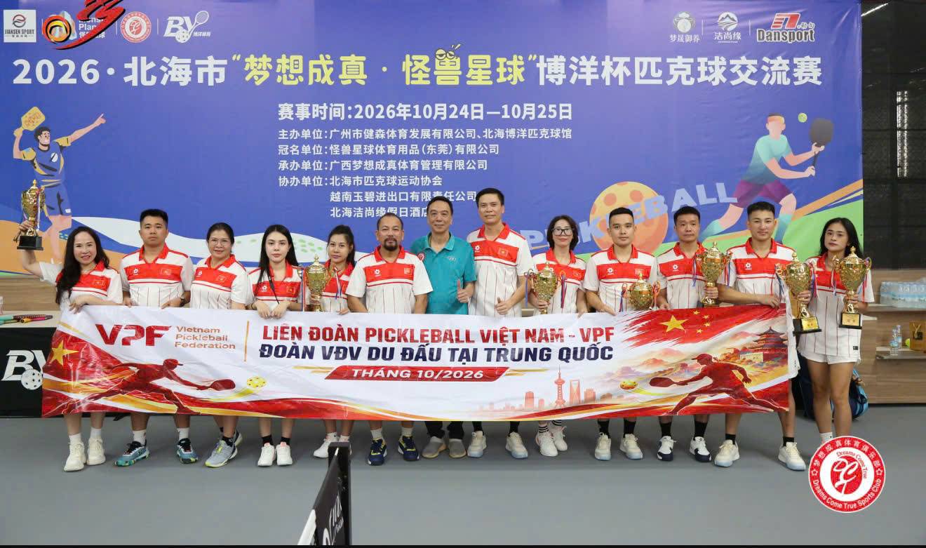 Việt Nam nhất toàn đoàn tại giải Pickleball Bắc Hải mở rộng 2026 - Ảnh 1