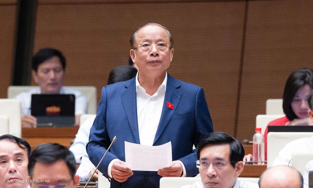 Ông Nguyễn Văn Thân, Chủ tịch Hiệp hội Doanh nghiệp SME phát biểu tại nghị trường. Ảnh: Cổng thông tin điện tử Quốc hội
